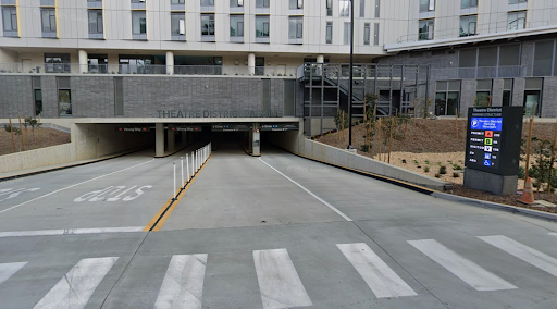 parking entrance at theater district